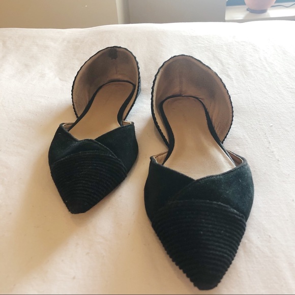 Anthropologie D’Orsay Black Pointed Flats - Picture 6 of 8